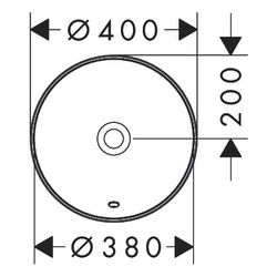 hansgrohe Xuniva S Einbauwaschtisch 400x400mm ohne Hahnloch mit Überlauf, SmartClea... HANSGROHE-61054450 4059625475294 (Abb. 1)