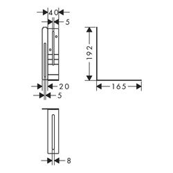 hansgrohe Wandmontageset für RainDrain Halterungen... HANSGROHE-94345000 4059625376546 (Abb. 1)