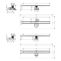 hansgrohe RainDrain Allround Komplettset Duschrinne 900mm für Standard-/flache Inst... HANSGROHE-56188800 4059625429778 (Abb. 1)