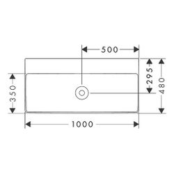 hansgrohe Xelu Q Waschtisch 1000x480mm ohne Hahnloch und Überlauf, SmartClean, Weiß... HANSGROHE-61038450 4059625414118 (Abb. 1)