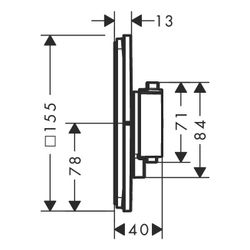 Hansgrohe ShowerSelect Comfort Q Thermostat Unterputz, 20,3l/min, für 1 Verbraucher... HANSGROHE-15581000 4059625466193 (Abb. 1)