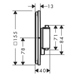 hansgrohe Shower Select Comfort Q Thermostat Unterputz Schwarz/Chrom gebürstet für ... HANSGROHE-15589340 4059625466391 (Abb. 1)