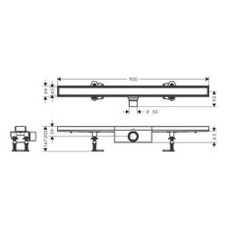Hansgrohe RainDrain Compact Komplettset Duschrinne 900mm, befliesbar für Standardin... HANSGROHE-56181000 4059625429846 (Abb. 1)