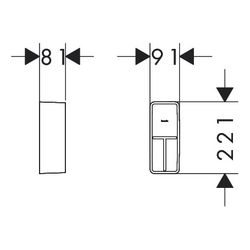 hansgrohe IntraStoris Box groß Basis Set 90x220mm, Mattschwarz... HANSGROHE-54226670 4059625483787 (Abb. 1)