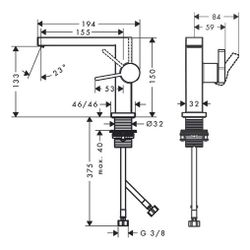 hansgrohe Tecturis E Einhebel-Waschtischmischer 110mm 4l/min Fine CoolStart Mattsch... HANSGROHE-73020670 4059625473818 (Abb. 1)