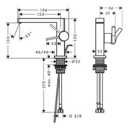 Hansgrohe Tecturis E Einhebel-Waschtischmischer 110mm 4l/min Fine CoolStart EcoSmar... HANSGROHE-73023340 4059625811153 (Abb. 1)