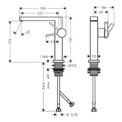 Hansgrohe Tecturis E Einhebel-Waschtischmischer 150mm, 4l/min, Fine CoolStart EcoSm... HANSGROHE-73040670 4059625474228 (Abb. 1)