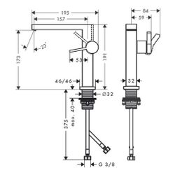 Hansgrohe Tecturis E Einhebel-Waschtischmischer 150mm, 4l/min, Fine CoolStart EcoSm... HANSGROHE-73041340 4059625811184 (Abb. 1)