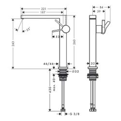 Hansgrohe Tecturis E Einhebel-Waschtischmischer 240mm 4l/min Fine CoolStart EcoSmar... HANSGROHE-73072340 4059625811238 (Abb. 1)
