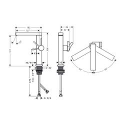 Hansgrohe Tecturis E Einhebel-Waschtischmischer 210mm 4l/min Fine CoolStart EcoSmar... HANSGROHE-73060670 4059625474105 (Abb. 1)