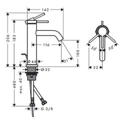 hansgrohe Tecturis S Einhebel-Waschtischmischer 110mm 4l/min EcoSmart plus Chrom mi... HANSGROHE-73310000 4059625470985 (Abb. 1)