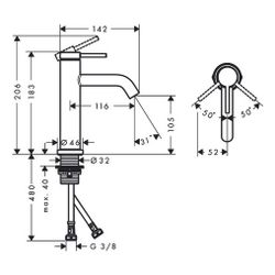 hansgrohe Tecturis S Einhebel-Waschtischmischer 110mm 4l/min EcoSmart plus Chrom oh... HANSGROHE-73311000 4059625470978 (Abb. 1)