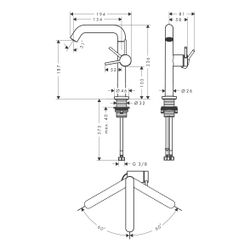 hansgrohe Tecturis S Einhebel-Waschtischmischer 210mm 4l/min Fine CoolStart Chrom E... HANSGROHE-73360000 4059625474624 (Abb. 1)