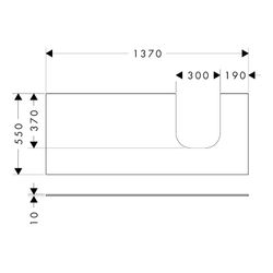 Hansgrohe Xevolos E Konsole 1370x550mm, Ausschnitt rechts für Aufsatzwaschtisch ges... HANSGROHE-54206700 4059625485835 (Abb. 1)