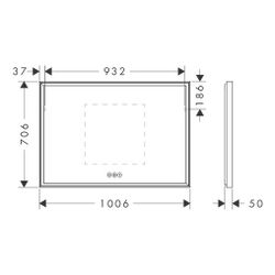hansgrohe Xarita E Spiegel mit LED-Beleuchtung 1000x700x50mm kapazitiver Berührungs... HANSGROHE-54986700 4059625463826 (Abb. 1)