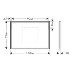 hansgrohe Xarita E Spiegel mit LED-Beleuchtung 1000x700x50mm Infrarot Sensor, Mattw... HANSGROHE-54995700 4059625463734 (Abb. 1)