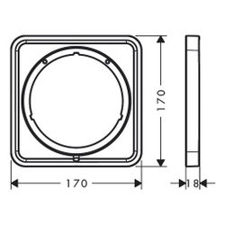 hansgrohe Shower Select Comfort Q Verlängerungsrosette SoftCube 5mm, Schwarz/Chrom ... HANSGROHE-13613340 4059625464557 (Abb. 1)