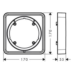 hansgrohe Shower Select Comfort Q Verlängerungsrosette SoftCube 22mm, Chrom... HANSGROHE-13618000 4059625464397 (Abb. 1)