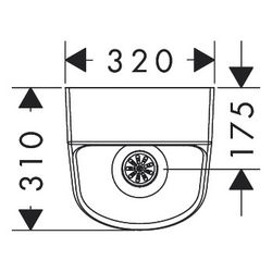 hansgrohe EluPura Original S Urinal mit Zulauf von hinten, SmartClean, Weiß Ablauf ... HANSGROHE-61174450 4059625536445 (Abb. 1)