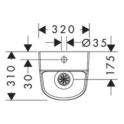 hansgrohe EluPura Original S Urinal mit Zulauf von oben, Weiß Ablauf nach unten/hin... HANSGROHE-60287450 4059625536452 (Abb. 1)