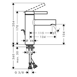 Hansgrohe Zesis S Einhebel-Waschtischmischer 100 CoolStart mit Zugstangen-Ablaufgar... HANSGROHE-74720000 4059625557778 (Abb. 1)