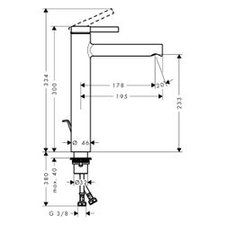 Hansgrohe Zesis S Einhebel-Waschtischmischer 230 CoolStart für Aufsatzwaschtische m... HANSGROHE-74730670 4059625563052 (Abb. 1)