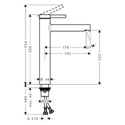Hansgrohe Zesis S Einhebel-Waschtischmischer 230 CoolStart für Aufsatzwaschtische o... HANSGROHE-74731000 4059625563045 (Abb. 1)