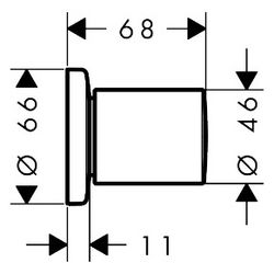 Hansgrohe Absperrventil Unterputz Zesis S gerade, DN 15/DN 20, Chrom, 74997000... HANSGROHE-74997000 4059625557716 (Abb. 1)
