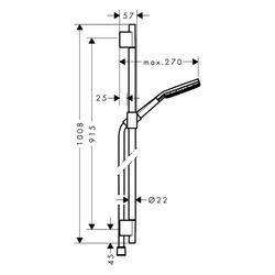 Hansgrohe Raindance Alive Select S Brauseset 125mm 7,1l/min 3jet EcoSmart, Brausest... HANSGROHE-24603000 4059625562819 (Abb. 1)