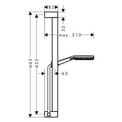 Hansgrohe Raindance Alive Select S Brauseset 125mm 7,1l/min 3jet EcoSmart, Unica E ... HANSGROHE-24600670 4059625562963 (Abb. 1)