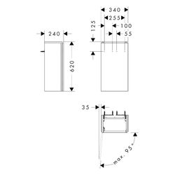 Hansgrohe Xilesa E Waschtischunterschrank 340x240mm, für Handwaschbecken, Türanschl... HANSGROHE-54243700 4059625546147 (Abb. 1)