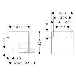 Hansgrohe Xilesa E Waschtischunterschrank 480x470mm, 1 Schubkasten für Handwaschbec... HANSGROHE-54249760 4059625546291 (Abb. 1)