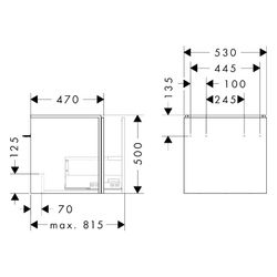 Hansgrohe Xilesa E Waschtischunterschrank 530x470mm, 1 Schubkasten für Waschtisch, ... HANSGROHE-54251700 4059625546222 (Abb. 1)