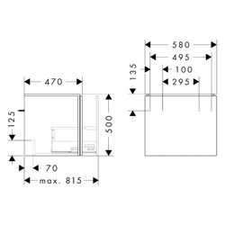 Hansgrohe Xilesa E Waschtischunterschrank 580x470mm, 1 Schubkasten für Waschtisch, ... HANSGROHE-54253700 4059625546543 (Abb. 1)