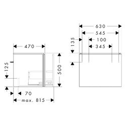 Hansgrohe Xilesa E Waschtischunterschrank 630x470mm, 1 Schubkasten für Waschtisch, ... HANSGROHE-54255550 4059625546475 (Abb. 1)