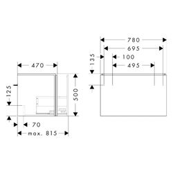 Hansgrohe Xilesa E Waschtischunterschrank 780x470mm, 1 Schubkasten für Waschtisch, ... HANSGROHE-54259550 4059625546710 (Abb. 1)