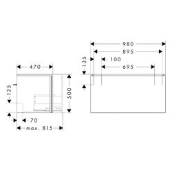 Hansgrohe Xilesa E Waschtischunterschrank 980x470mm, 1 Schubkasten für Waschtisch, ... HANSGROHE-54261760 4059625546611 (Abb. 1)
