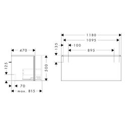 Hansgrohe Xilesa E Waschtischunterschrank 1180x470mm, 1 Schubkasten für Waschtisch,... HANSGROHE-54263760 4059625546932 (Abb. 1)