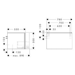 Hansgrohe Xilesa E Waschtischunterschrank 780x550mm, 1 Schubkasten für Konsole, Aus... HANSGROHE-54265700 4059625546864 (Abb. 1)