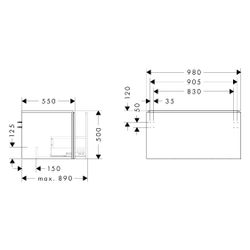 Hansgrohe Xilesa E Waschtischunterschrank 980x550mm, 1 Schubkasten für Konsole, Aus... HANSGROHE-54266760 4059625546819 (Abb. 1)