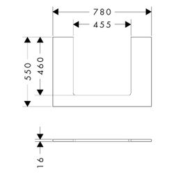 Hansgrohe Xilesa E Konsole 780x550mm, Ausschnitt mittig für Aufsatzwaschtisch gesch... HANSGROHE-54269550 4059625547359 (Abb. 1)