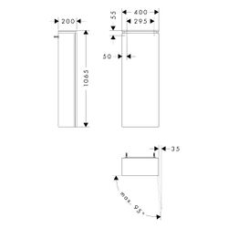 Hansgrohe Xilesa E Halbhochschrank 400x1065x200mm, SoftClose, Türanschlag rechts, E... HANSGROHE-54282550 4059625547397 (Abb. 1)