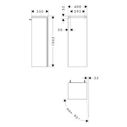 Hansgrohe Xilesa E Halbhochschrank 400x1065x350mm, SoftClose, Türanschlag rechts, M... HANSGROHE-54284700 4059625547694 (Abb. 1)