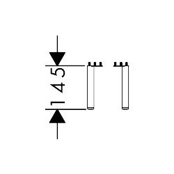 Hansgrohe Xilesa E Möbelfüße, 145x20mm, Höhenausgleich, Schiefergrau Matt... HANSGROHE-54289760 4059625609613 (Abb. 1)