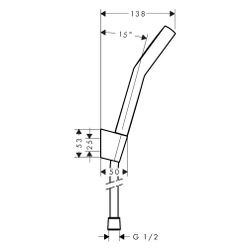 Hansgrohe Activera Select S Brausehalterset, 2jet, Handbrause, Schlauch 1600mm, Chr... HANSGROHE-28054000 4059625602720 (Abb. 1)