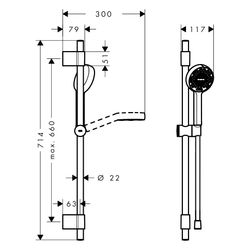 Hansgrohe Activera Select S Brauseset, 2jet EcoSmart, Handbrause 95mm, Brausestange... HANSGROHE-28048000 4059625602782 (Abb. 1)