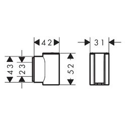 Hansgrohe Porter Fine Brausehalter, 52x31x42mm, Metall, Brushed Black Chrome... HANSGROHE-28885340 4059625616468 (Abb. 1)