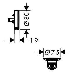 Hansgrohe Exafill Fertigset Wanneneinlauf, Ablauf-/Überlaufgarnitur, 23l/min, Rahme... HANSGROHE-58119990 4059625514214 (Abb. 1)