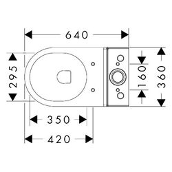 Hansgrohe EluPura S Stand-WC für aufgesetzten Spülkasten wandbündig, horizontalem/v... HANSGROHE-60260450 4059625616710 (Abb. 1)