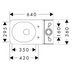 Hansgrohe EluPura Q Stand-WC für aufgesetzten Spülkasten wandbündig, h/v Abgang , A... HANSGROHE-62036450 4059625616611 (Abb. 1)